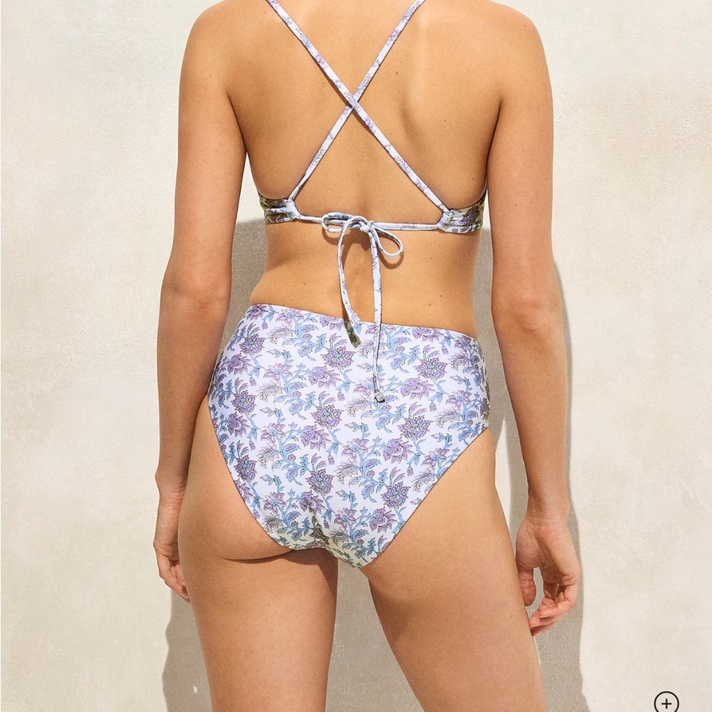 J. Crew Floral Bikini Set in Light Blue & Lavender - Picture 2 of 11